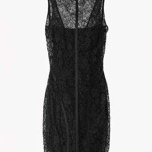 Bebe Sheer Black Lace Cocktail Mini Dress